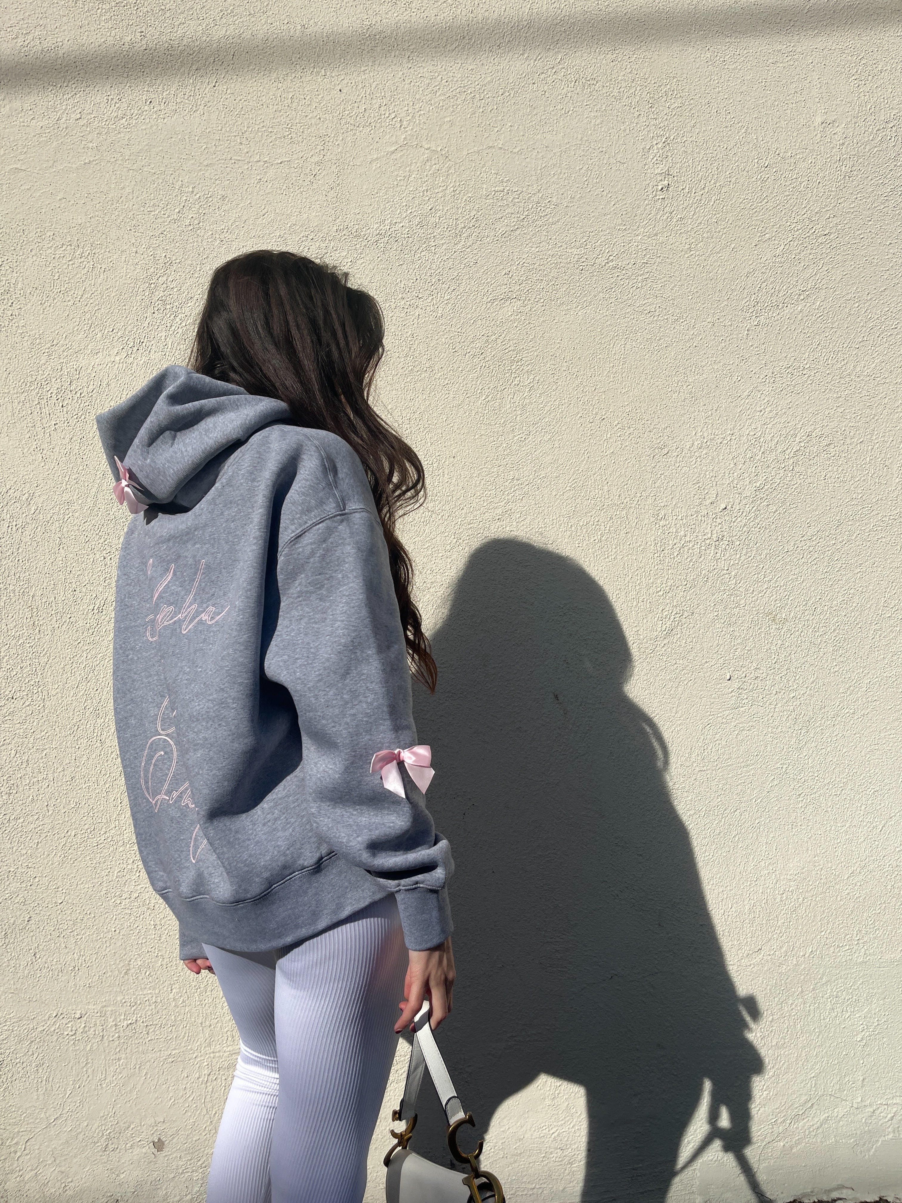 Re-Order: Alpha Chi Bow Embroidery Hoodie