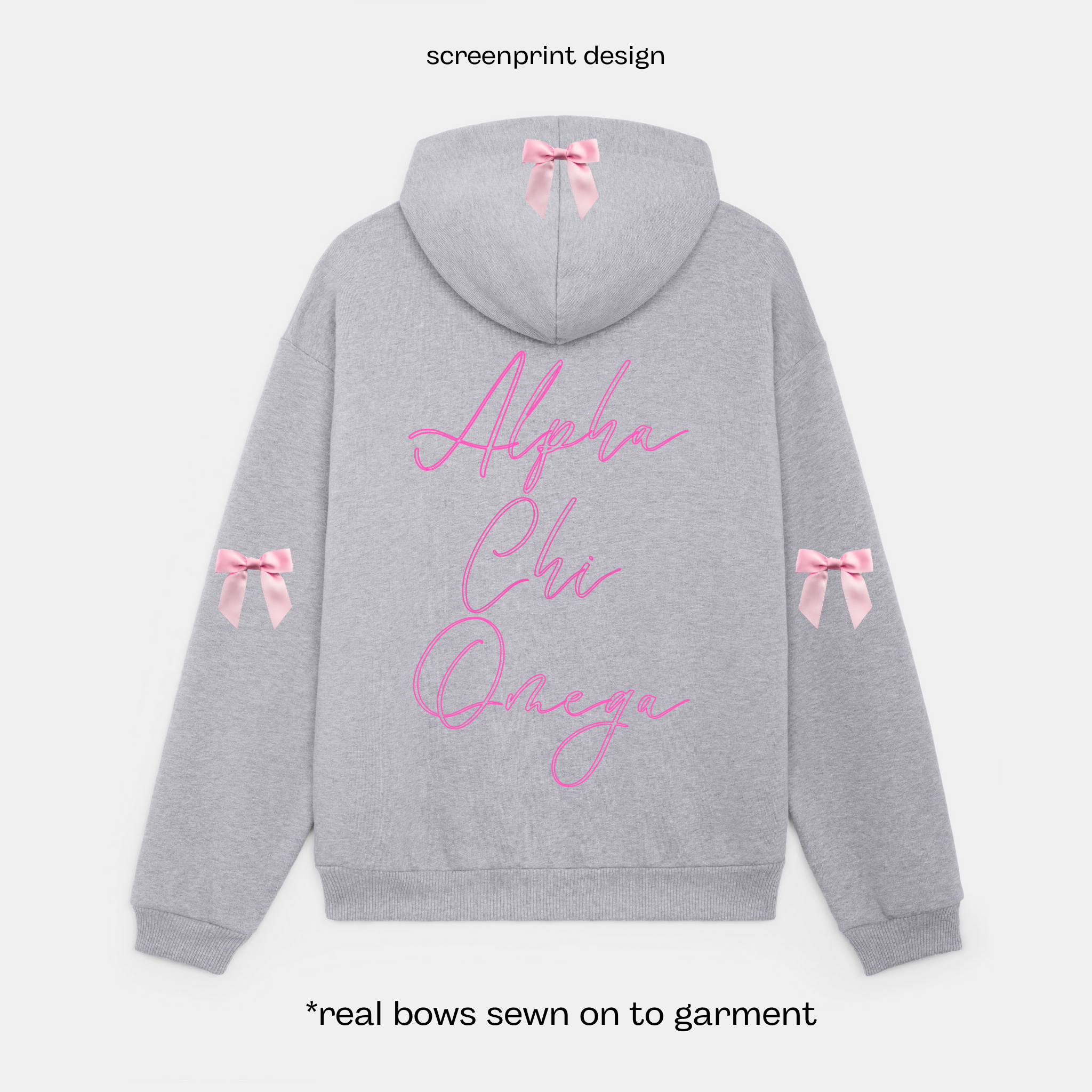 The Greek Co x @CorrineKuznik - Alpha Chi Bow Hoodie