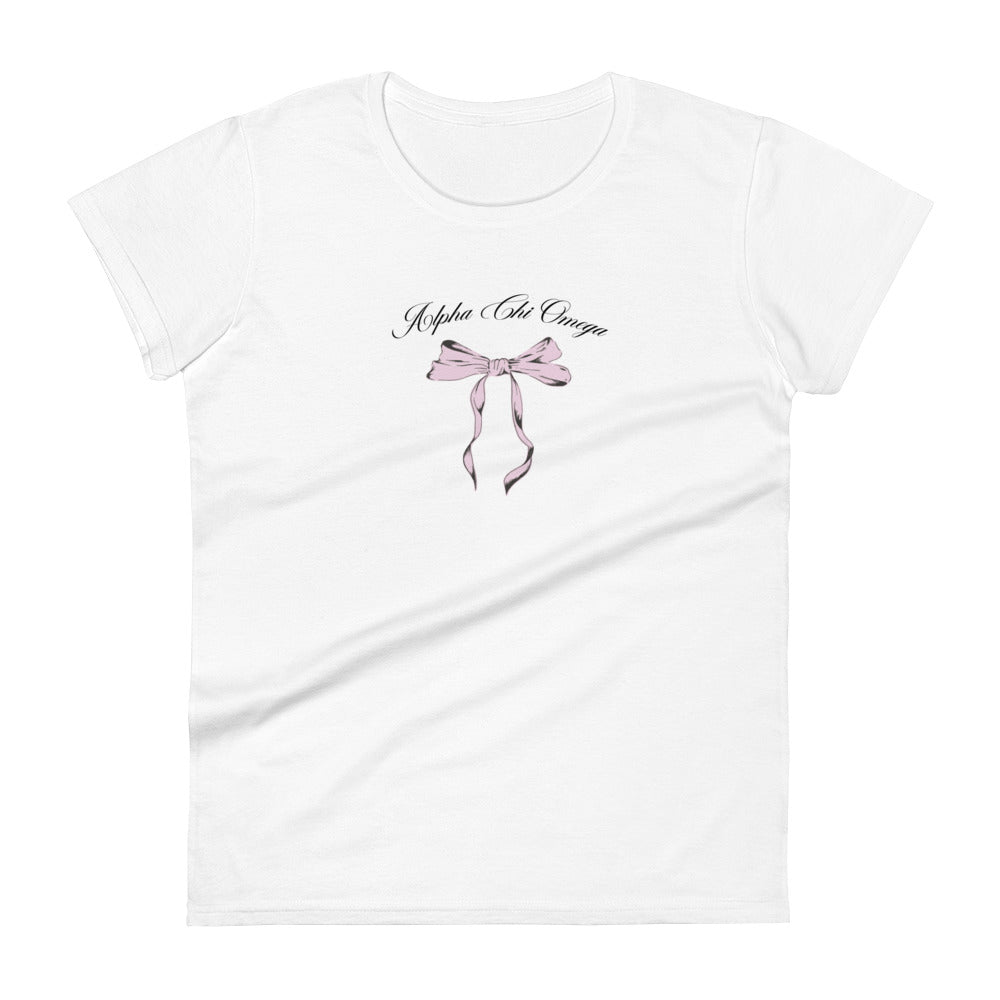 Alpha Chi Omega Tied in Pink Women's short sleeve t-shirt
