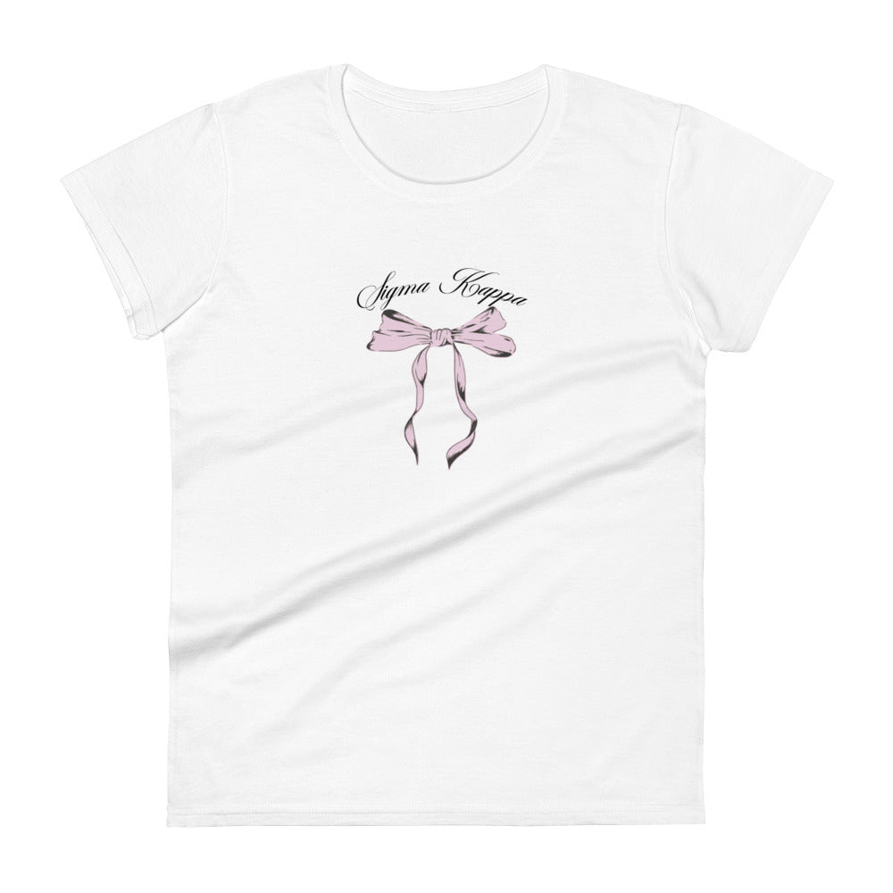 Sigma Kapa Tied in Pink Women's short sleeve t-shirt