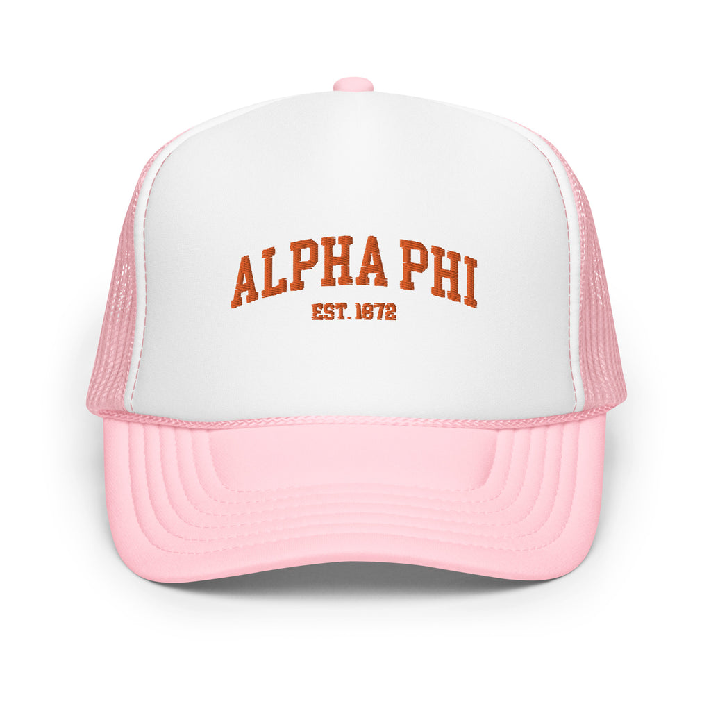 Alpha Phi Summer Foam trucker hat