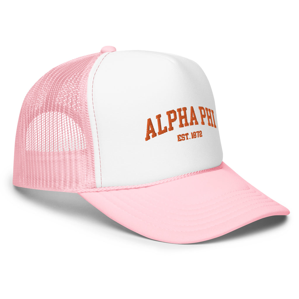 Alpha Phi Summer Foam trucker hat