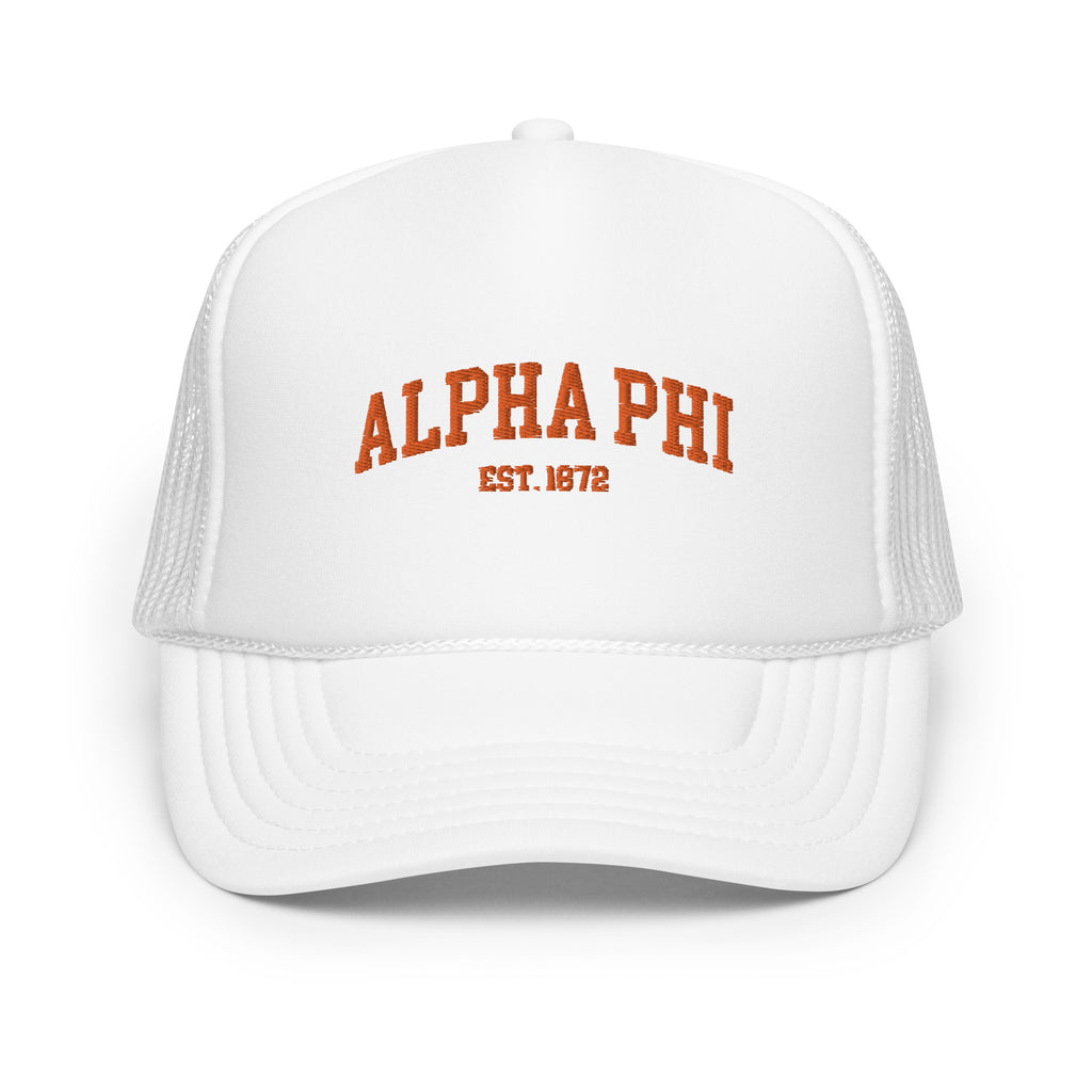 Alpha Phi Summer Foam trucker hat