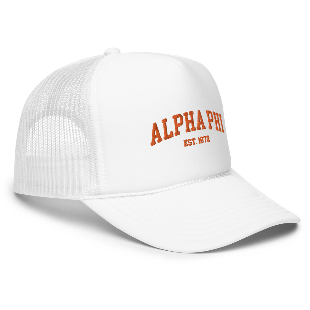 Alpha Phi Summer Foam trucker hat