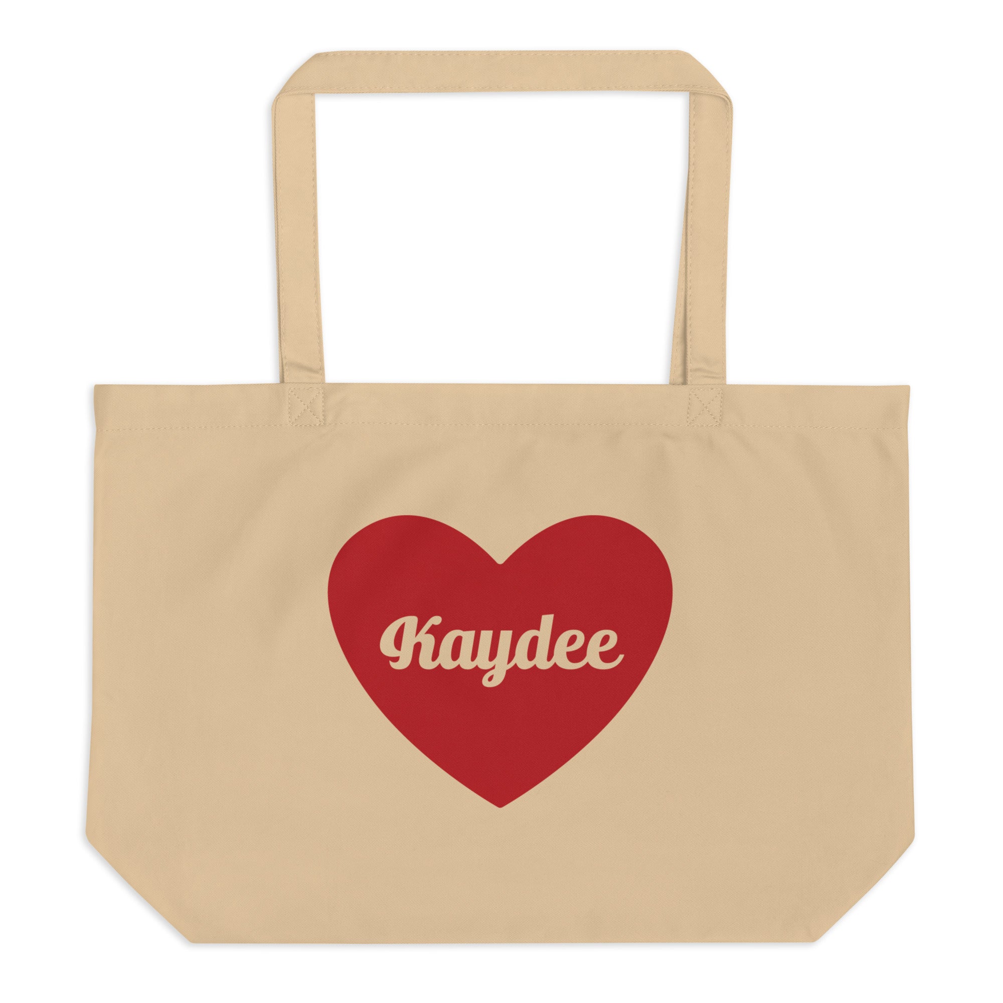 Kappa Delta Heart Large organic tote bag