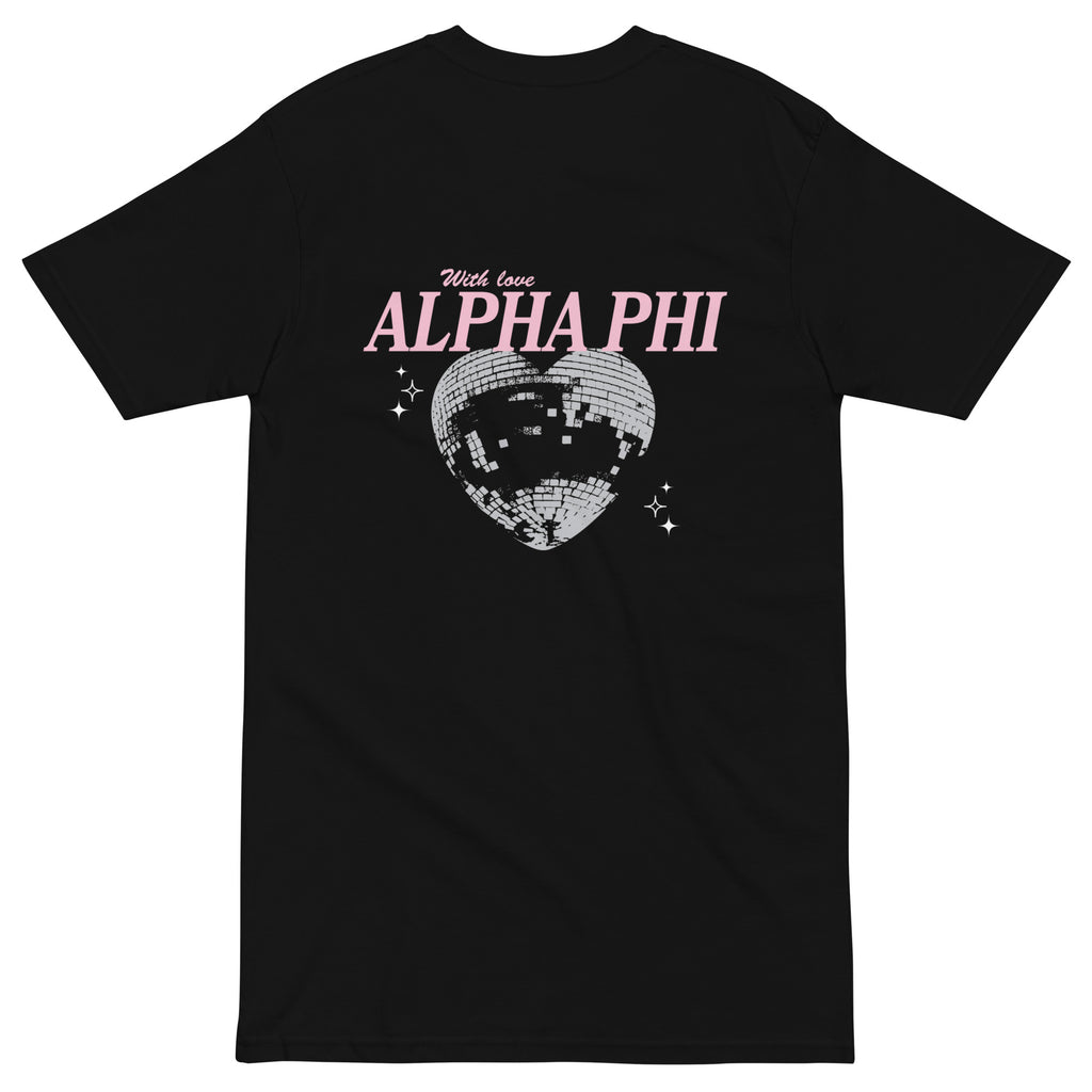Alpha Phi Love premium heavyweight tee
