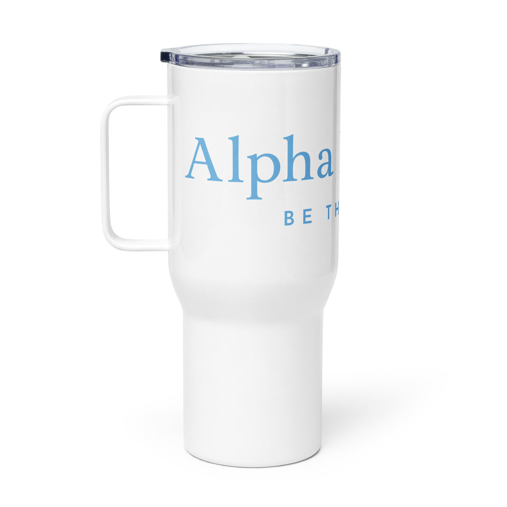 Alpha Delta Pi Travel mug with a handle