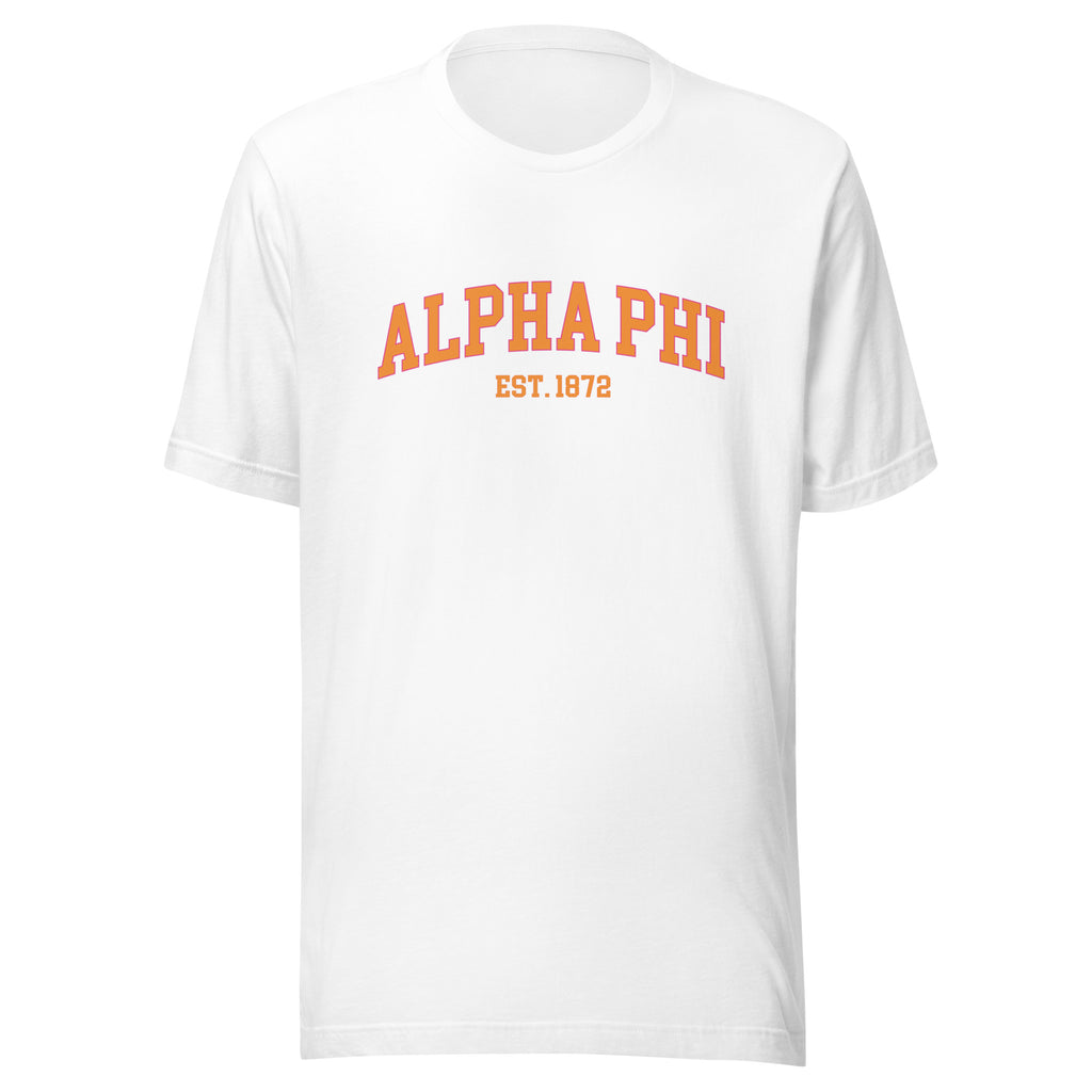 Alpha Phi Summer Varsity t-shirt
