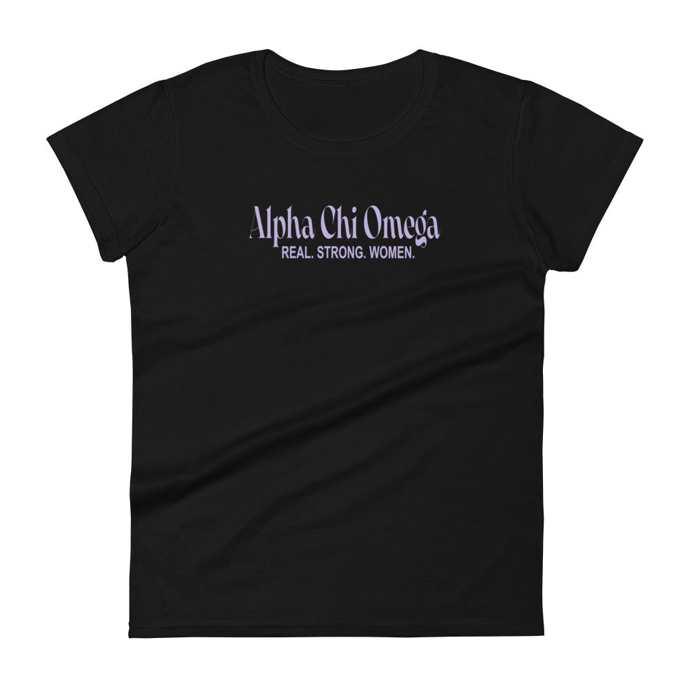 Alpha Chi Omega Real Strong Women - Women's short sleeve t-shirt