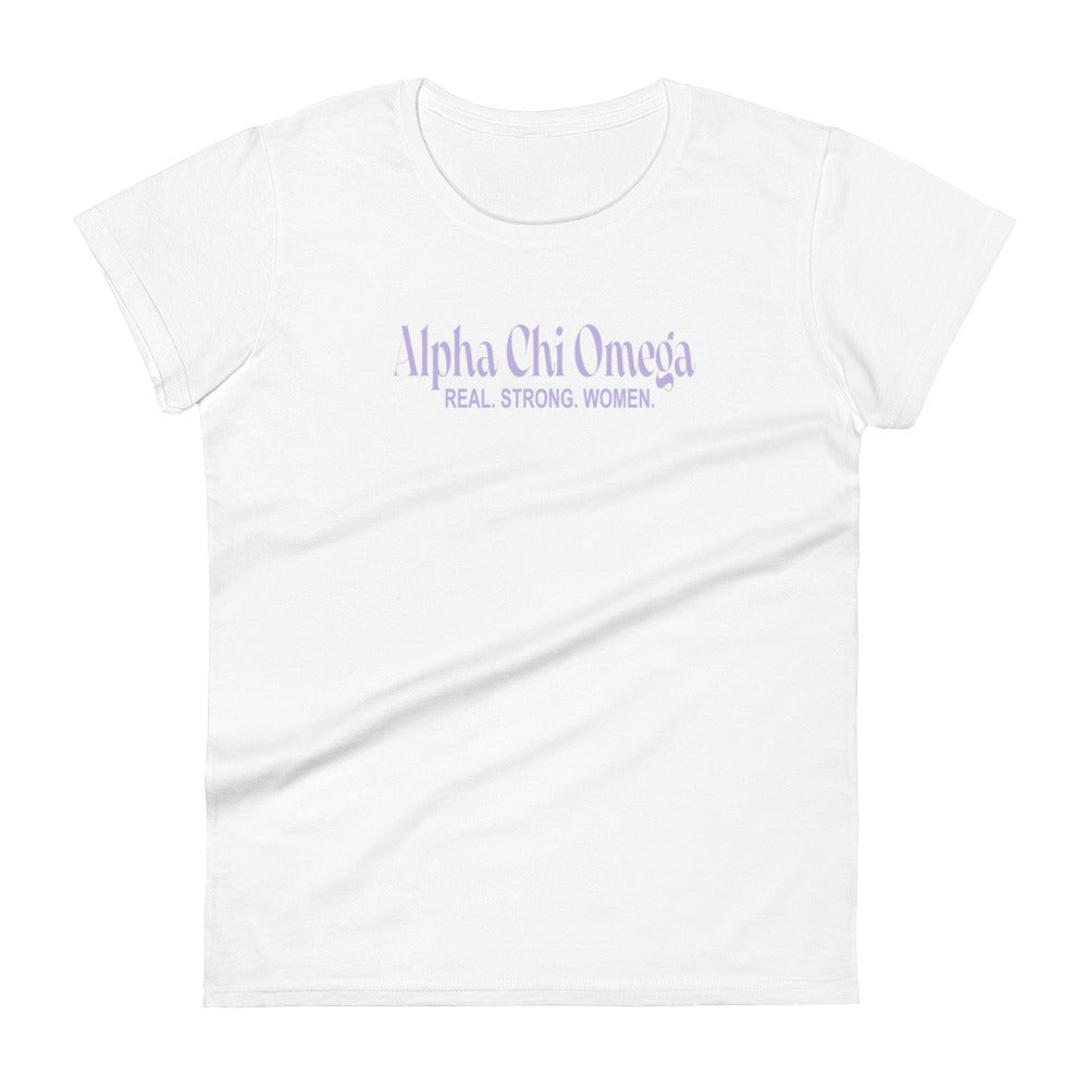Alpha Chi Omega Real Strong Women - Women's short sleeve t-shirt