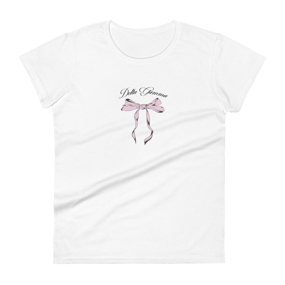 Delta Gamma Tied in Pink Women's short sleeve t-shirt