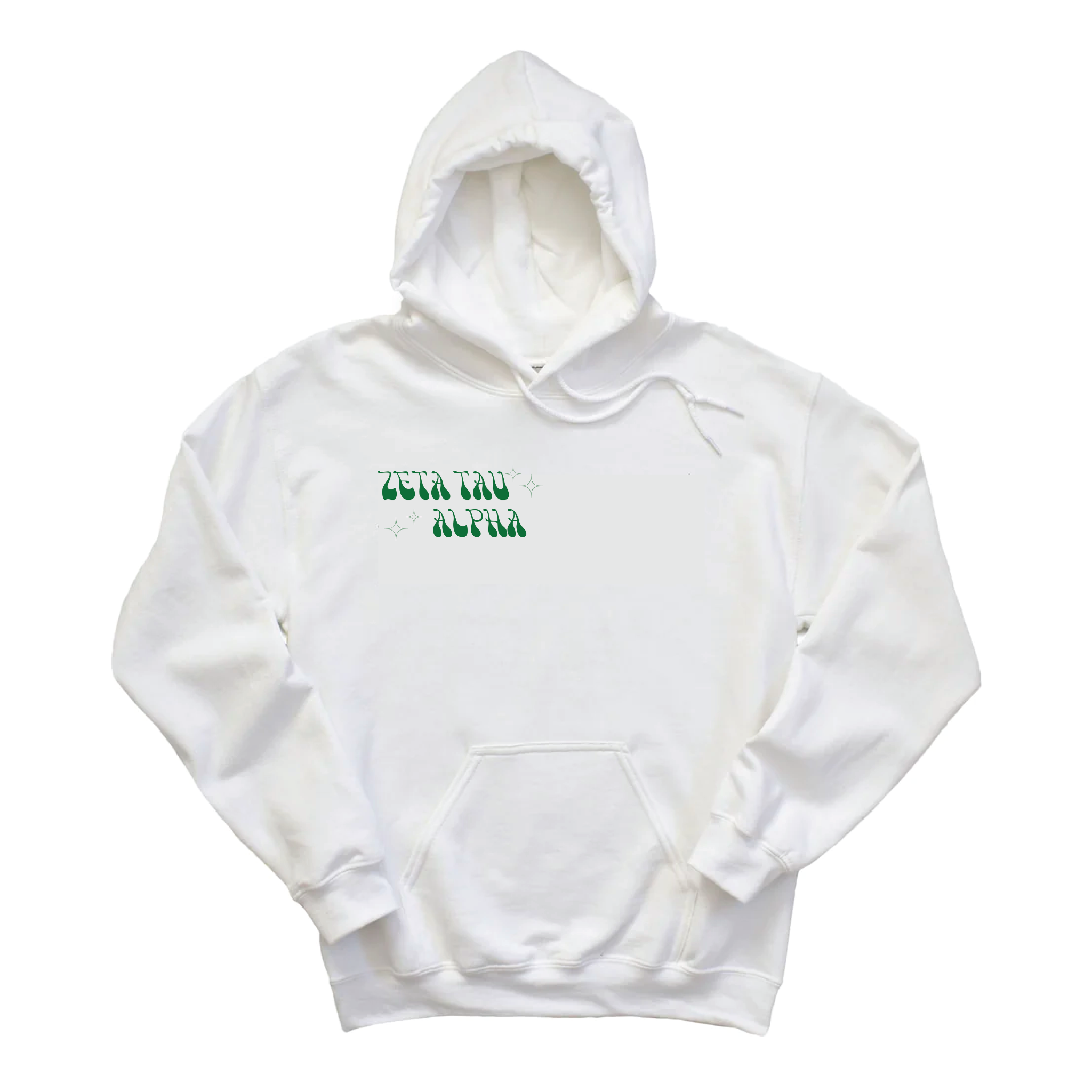 Zeta Tau Alpha Green Collage Hooded Sweatshirt - CSUF Pop Up