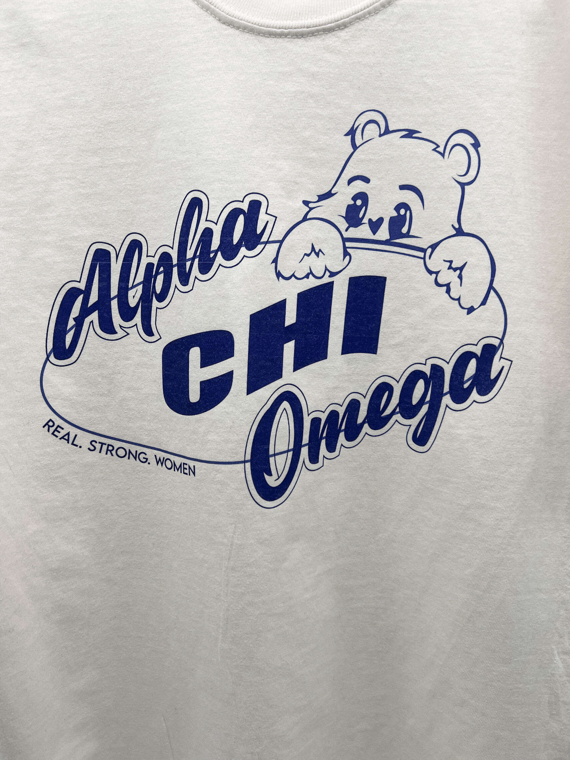 Bear With Me Ivory T-Shirt - Alpha Chi Omega
