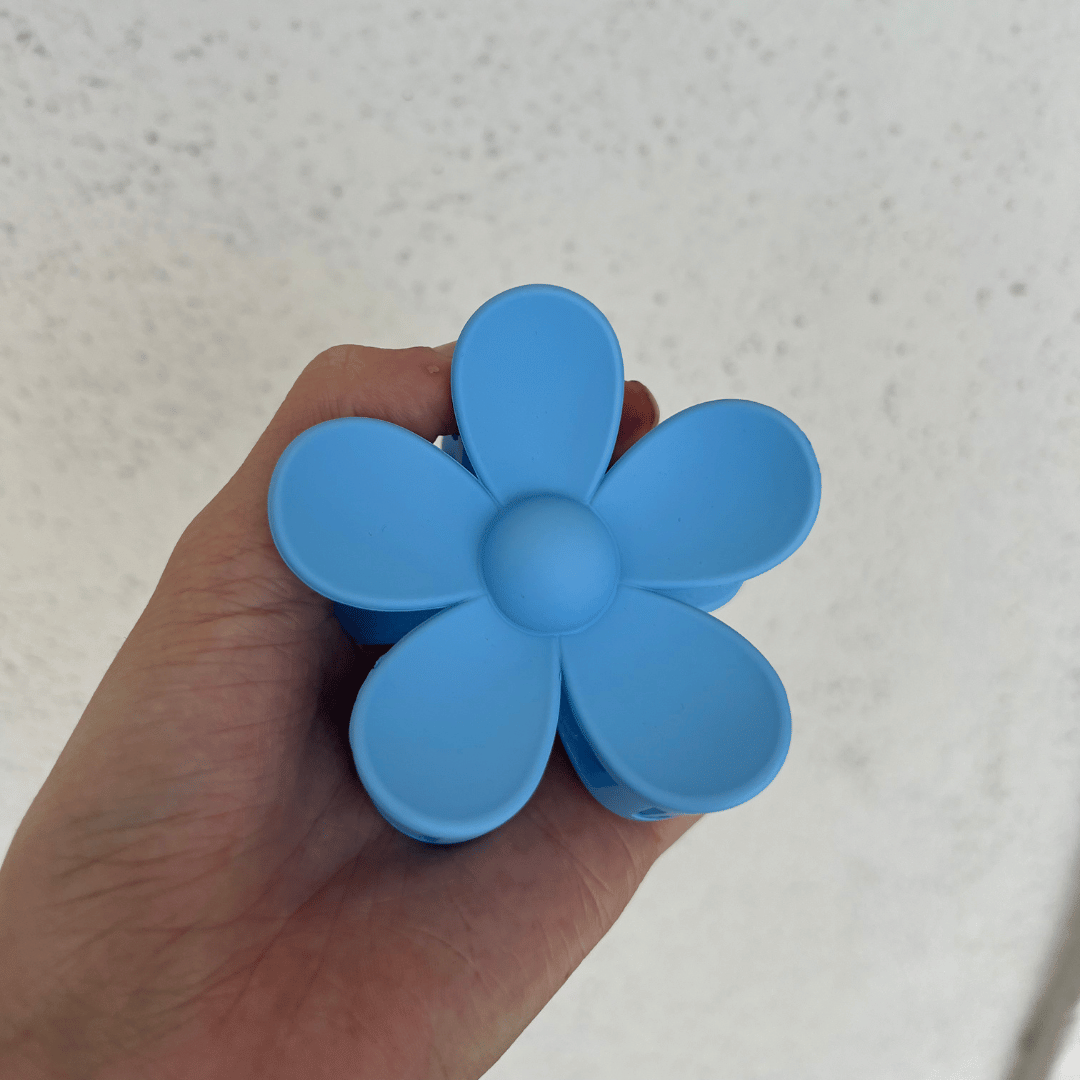 Flower Claw Clip Baby Blue