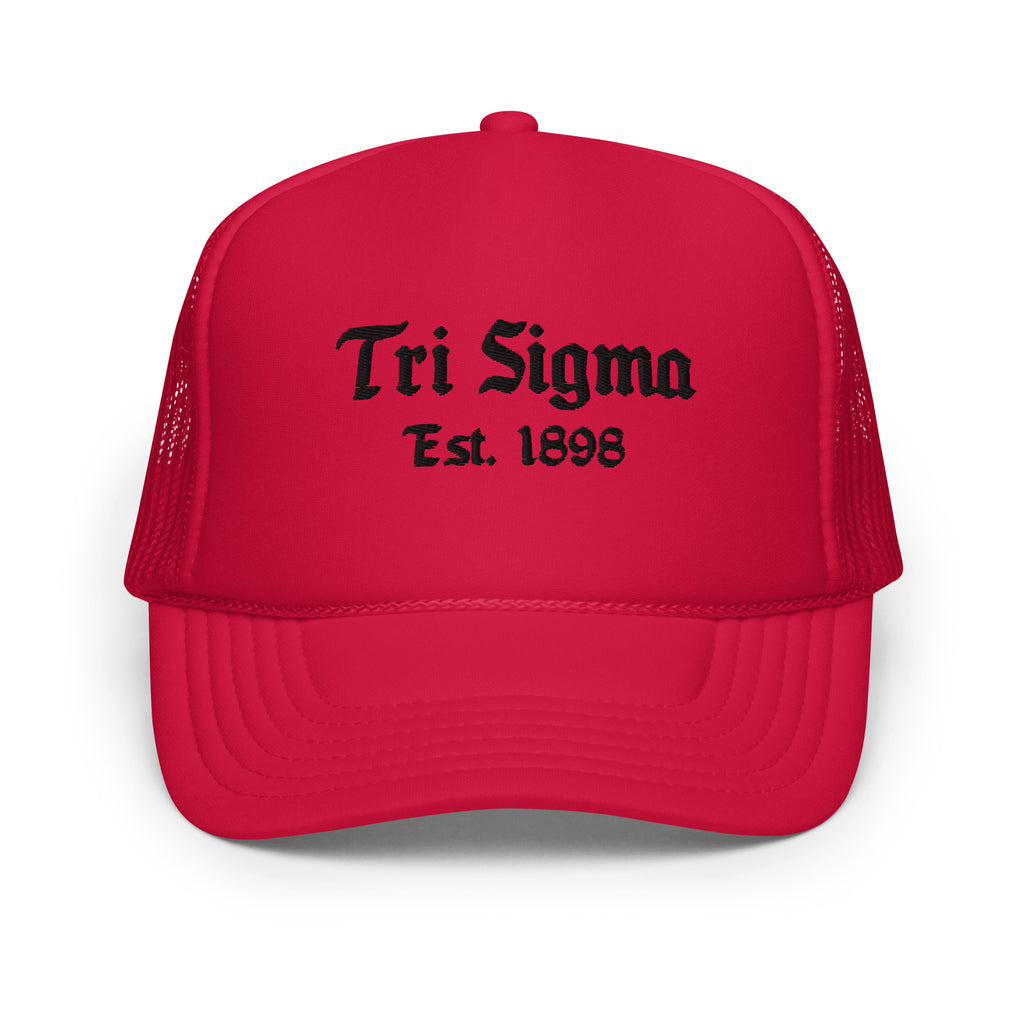 Tri Sigma Foam trucker hat