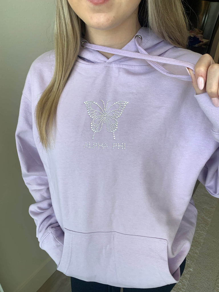 Lavender Butterfly Hoodie - Alpha Phi