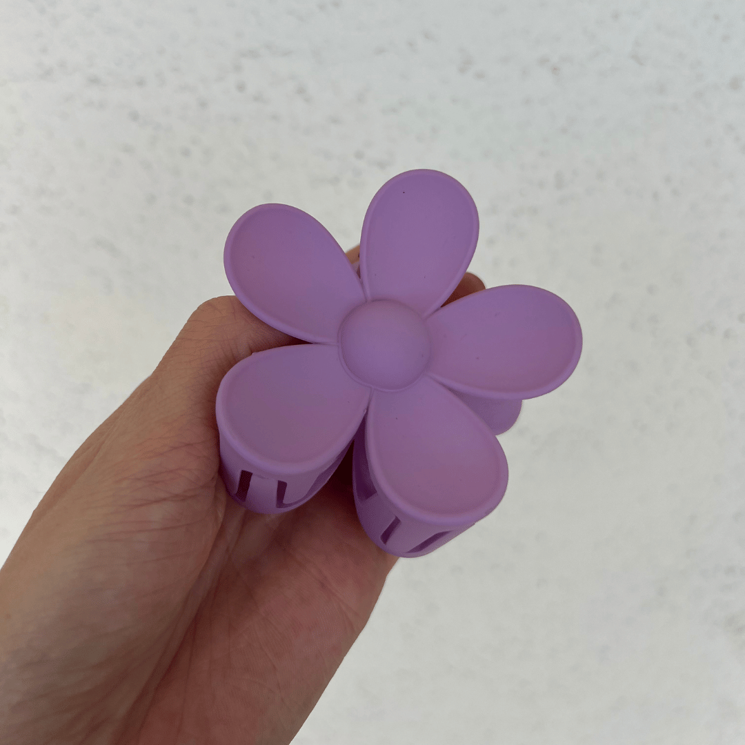 Flower Claw Clip Purple