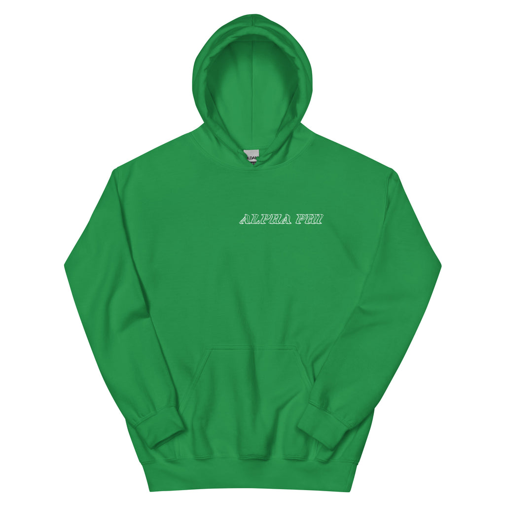 Alpha Phi Warp Heart Hoodie