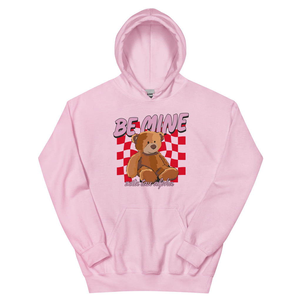 Zeta Tau Alpha Valentines Day Be Mine Teddy Hoodie