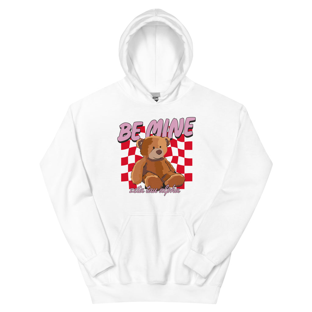 Zeta Tau Alpha Valentines Day Be Mine Teddy Hoodie