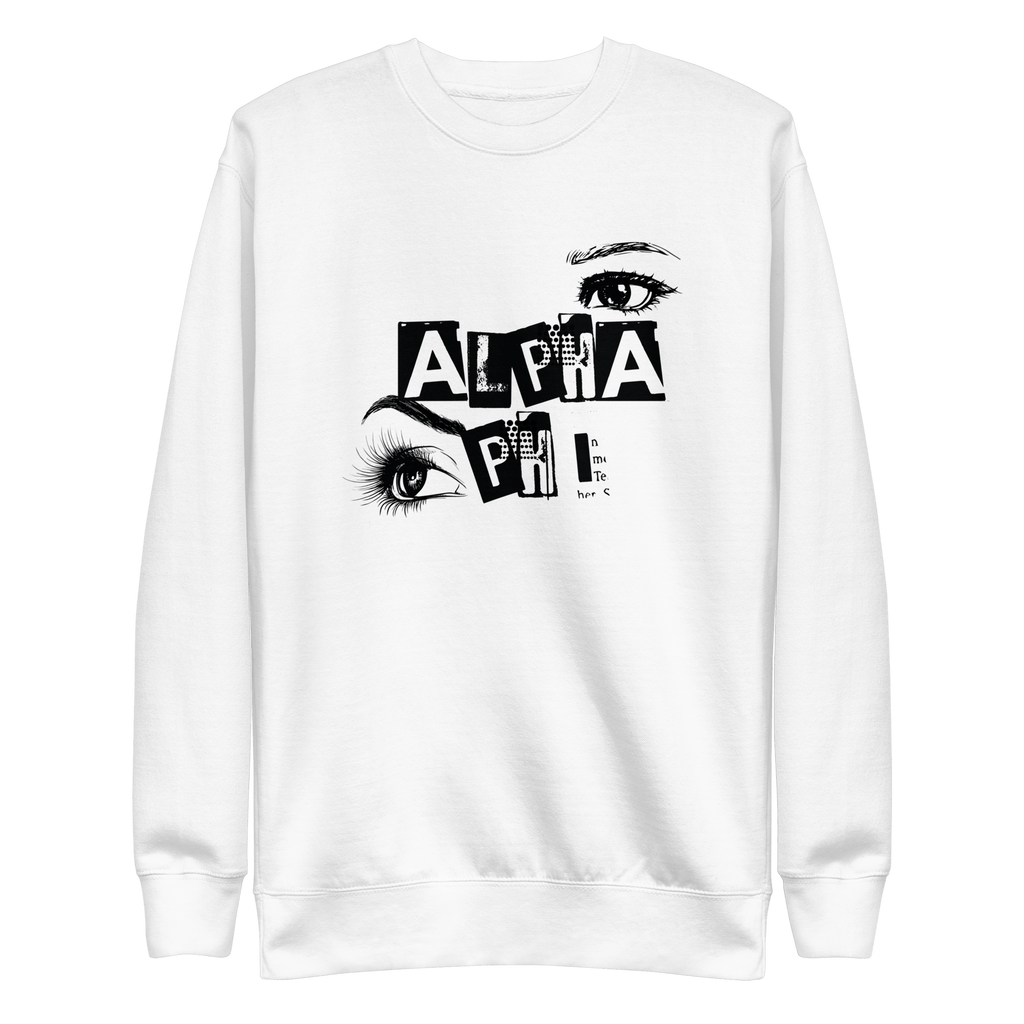 Alpha Phi Poster Premium Sweatshirt