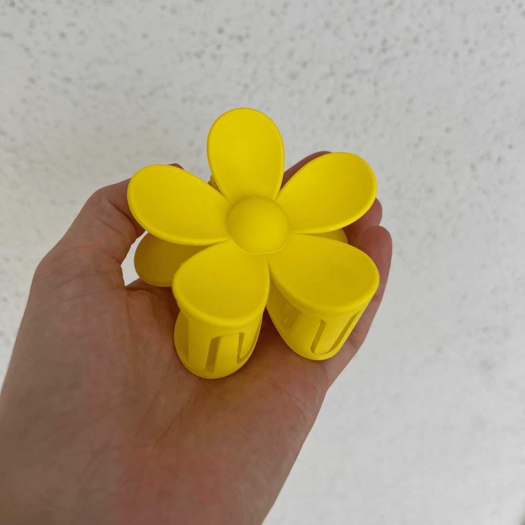 Flower Claw Clip Yellow