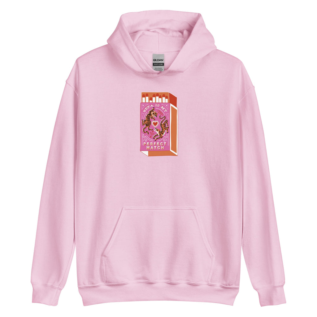 Zeta Tau Alpha is my Perfect Match Pink Hooded Sweatshirt
